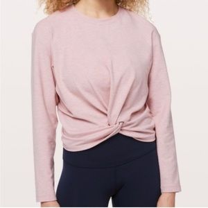 Lululemon Pink Twist Front Sweater